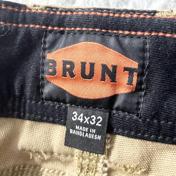 Brunt Torra Pant Pants Mens 34x32 Tan Straight Fit Workwear Stretch Durable - Picture 3 of 9